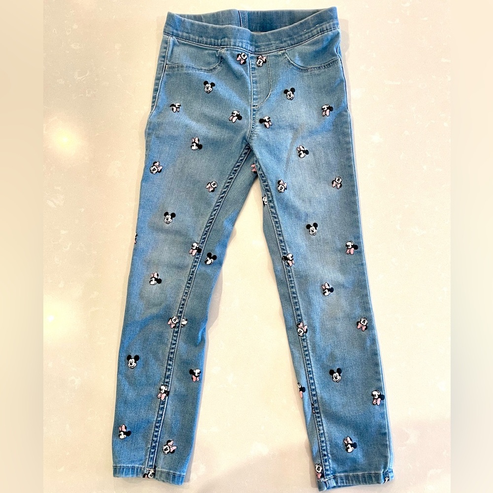5-6 (116cm) Minnie Mouse Jeggings Denim Jeans